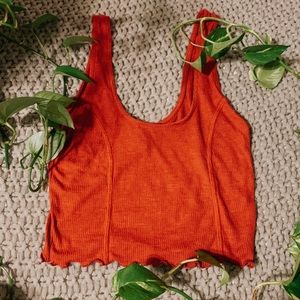 Burnt orange crop top